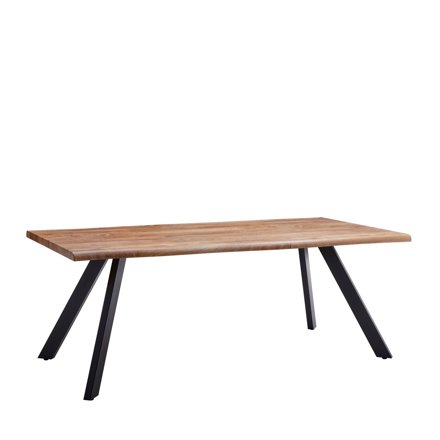 14320044 Τραπέζι Τραπεζαρίας ArteLibre AOSA Honey Maple/Μαύρο MDF/Μέταλλο 160x90x76cm - Image 1