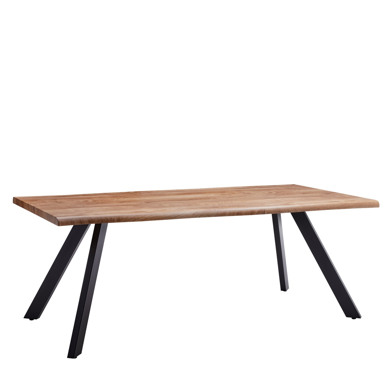14320046 Τραπέζι Τραπεζαρίας ArteLibre AOSA Honey Maple/Μαύρο MDF/Μέταλλο 200x100x76cm - Image 1