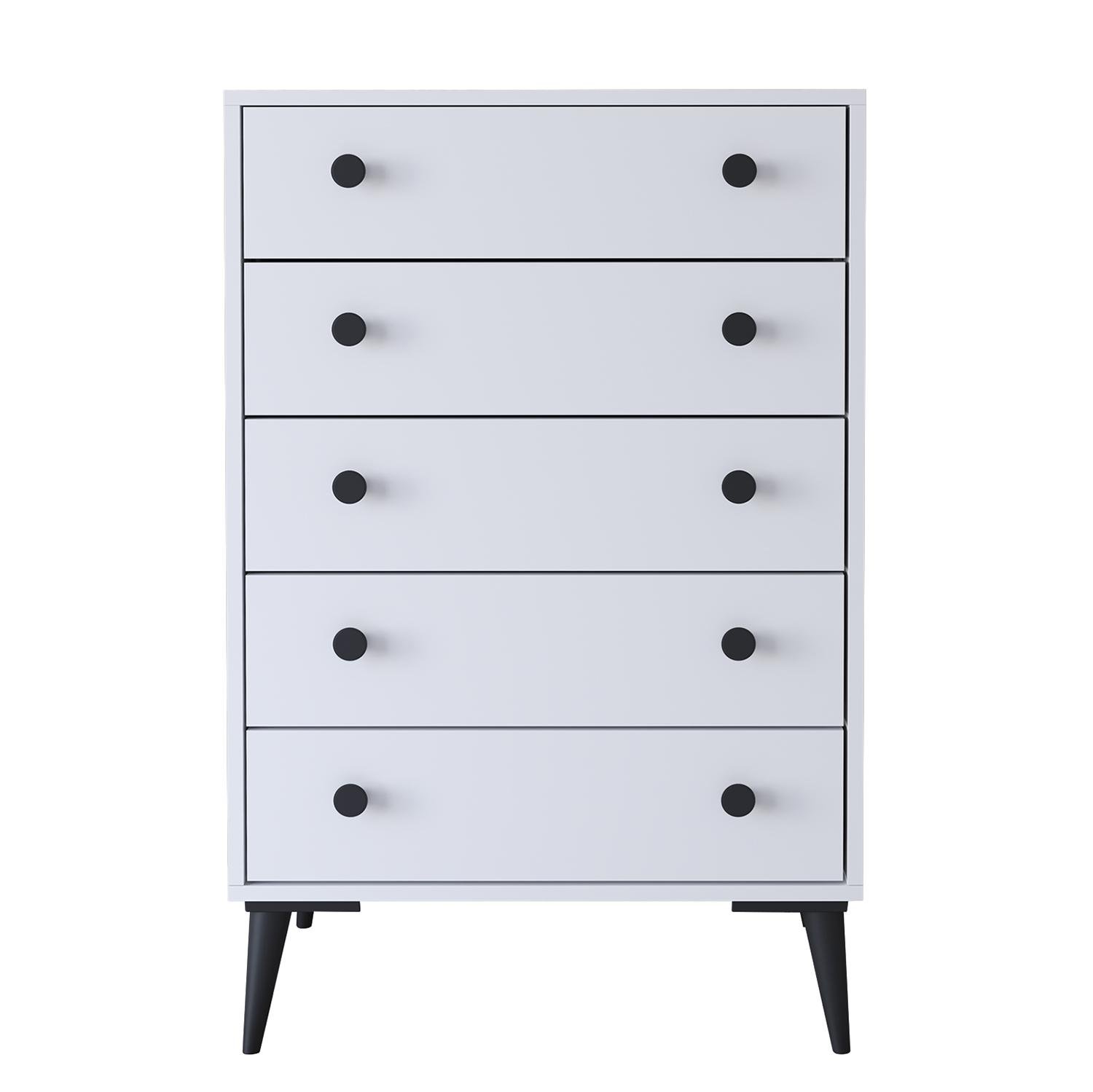 14870045 Συρταριέρα ArteLibre AMARI Λευκό Μοριοσανίδα 72x43x114cm - Image 1