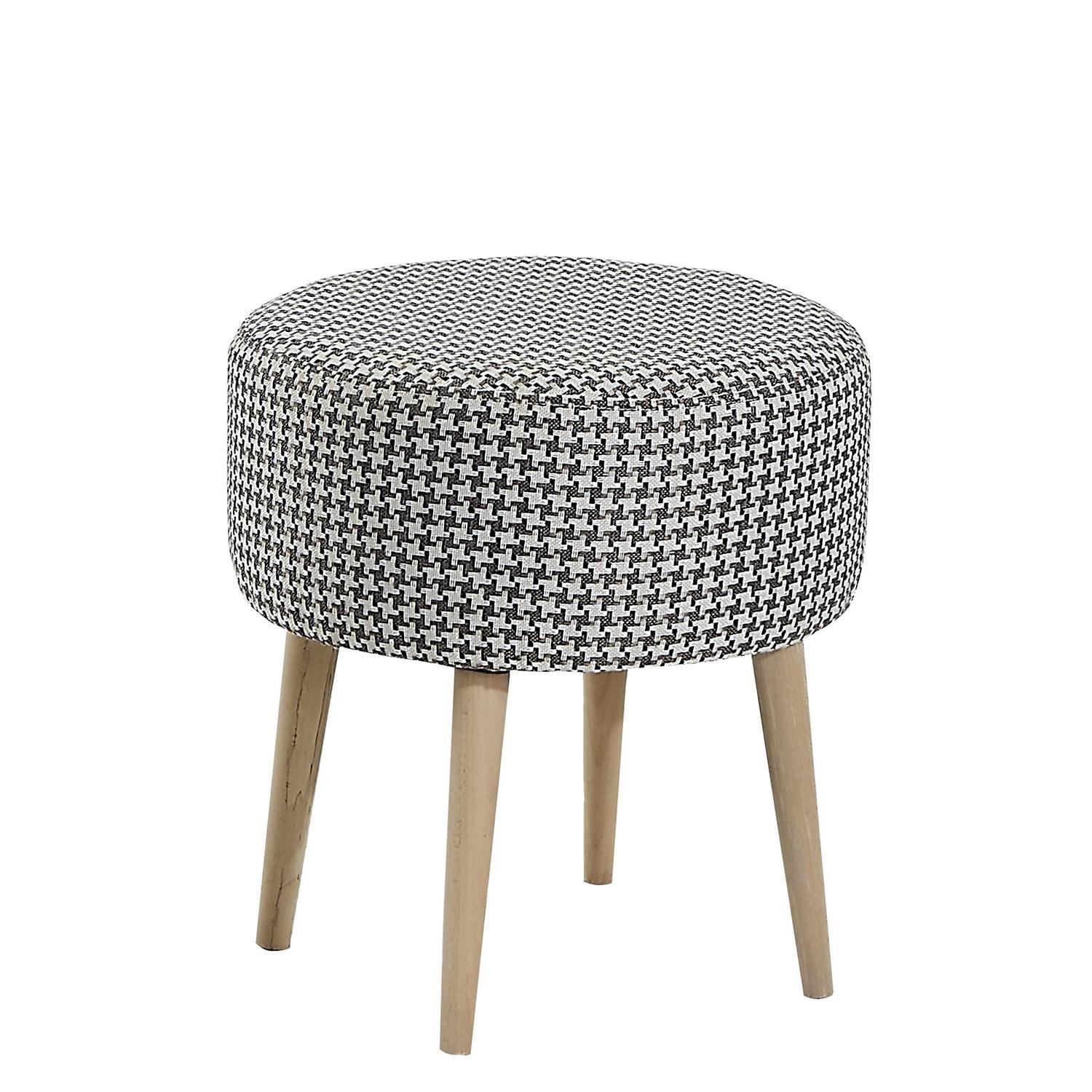 14870115 Σκαμπό ArteLibre ADA Houndstooth Fume Ύφασμα 40x43cm - Image 1