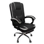 Καρέκλα Γραφείου OPTISEAT Μαύρο/Λευκό PVC/Μέταλλο 67x65x105-115cm