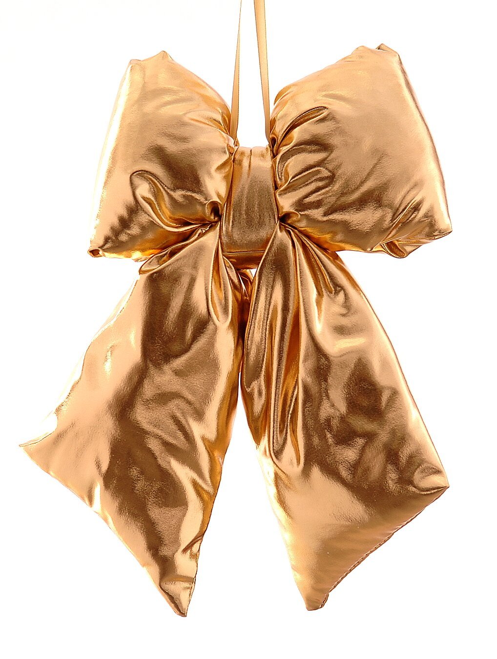 16165-16164 6/24-29cm Χρυσός γυαλιστερός υφασμάτινος φιόγκος - Image 1