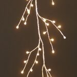 2/6-180cm Γιρλάντα σε χρώμα σαμπάνιας με 64 LED θερμού λευκού φωτός που αναβοσβήνουν, IP20