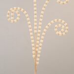 12/144-78cm Σγουρό χρυσό κλαδί με πέρλες