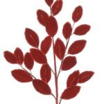 12/192-70cm Κλαδί με κόκκινα φύλλα και γκλίτερ