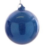 12/48-10cm Γυάλινη μπλε μπάλα