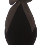 4/12-32cm Μαύρη μπάλα σε σχήμα δακρύου με flocking και φιόγκο
