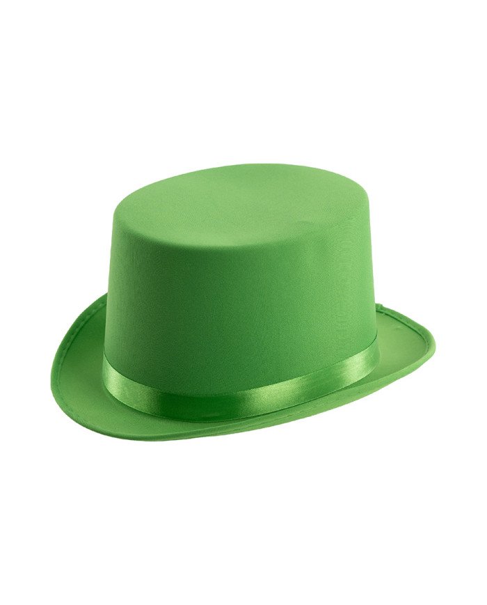 CA_03672_apokriatiko_kapelo_fluo_prasino_satin_58cm_B Καπέλο Ημίψηλο Σατέν Πράσινο Fluo - Image 1