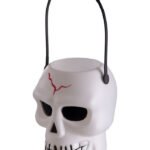 Πλαστικό Καλαθάκι Halloween Σκελετός  17cm x 10cm