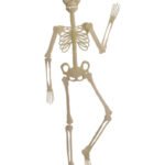 Κρεμαστός Πλακέ Διακοσμητικός Σκελετός Halloween Φωσφορίζων