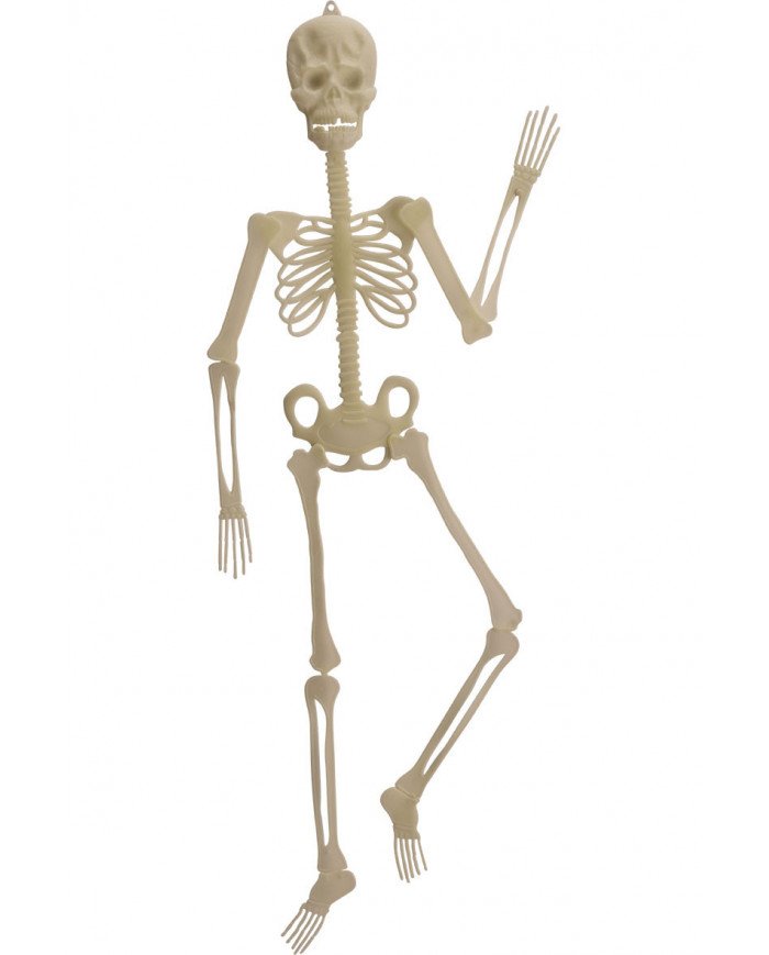 CA_09328_kremastos_diakosmhtikos_halloween_skeletos_fwtizomenos_150CM Κρεμαστός Πλακέ Διακοσμητικός Σκελετός Halloween Φωσφορίζων - Image 1