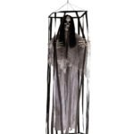 Κρεμαστός Διακοσμητικός Σκελετός Halloween Σε Κλουβί 160 εκ.