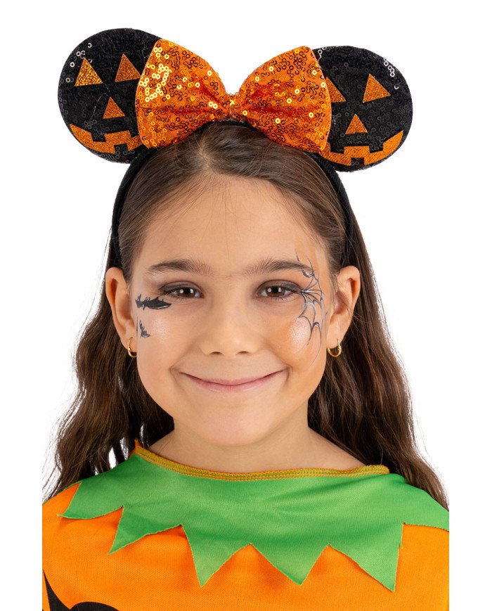 CA_13902_apokriatiki_steka_minnie_halloween Αποκριάτικη Στέκα Ποντικούλα Με Φιόγκο Halloween - Image 1