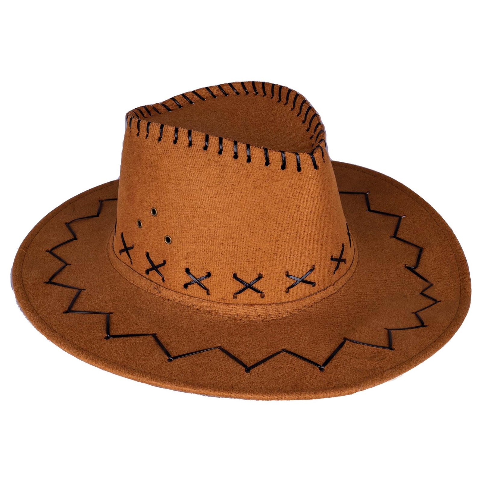 ES_50404_apokriatiko_kapelo_cowboy_me_rafes_kafe Καπέλο Cowboy Με Ραφές Σε Διάφορα Χρώματα - Image 1