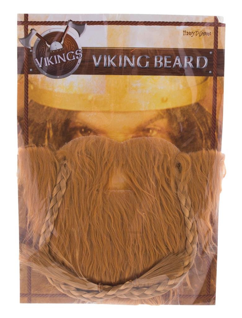 ES_57946_apokriatiko_mousi_viking Μούσι Με Κοτσιδάκια Βικινγκ - Πρωτόγονου - Image 1