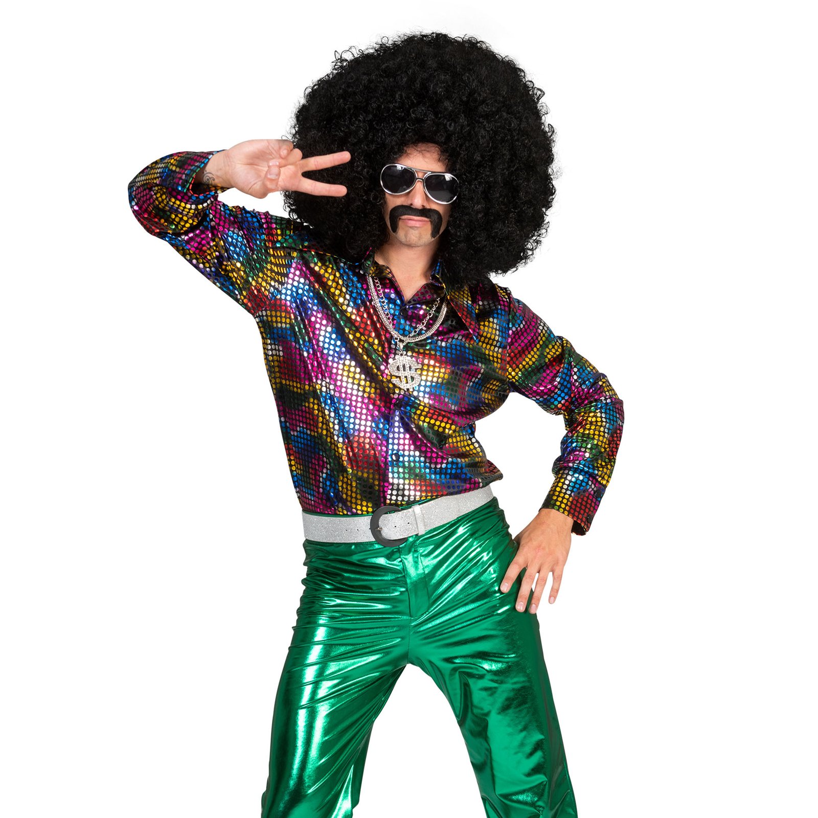 ES_608588_apokriatiko_poukamiso_disco_multicolor Πουκάμισο Disco Πολύχρωμο Glitter - Image 1