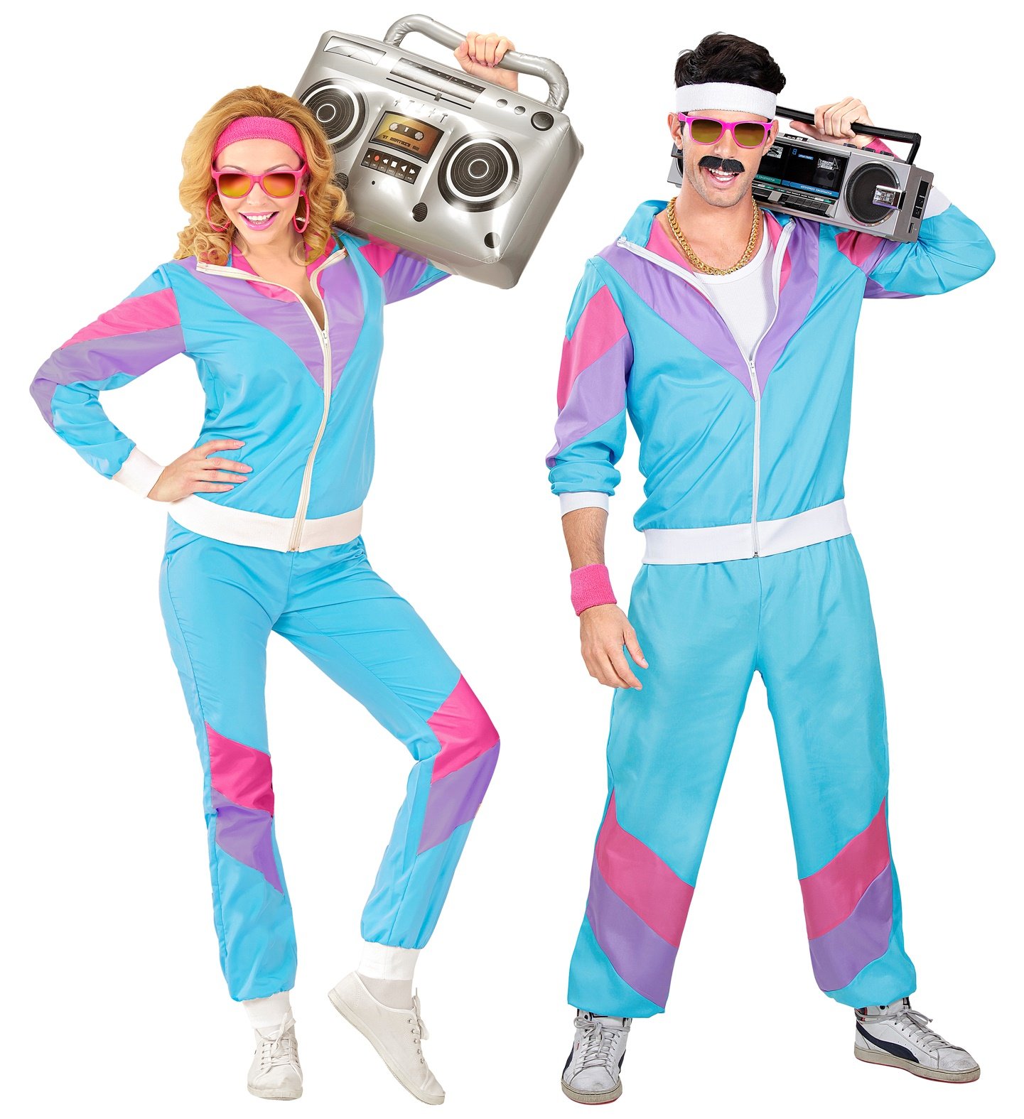 W_98873_apokriatiki_stoli_gymnastikis_80s_mple_b Στολή Γυμναστικής 80's Μπλε Unisex - Image 1